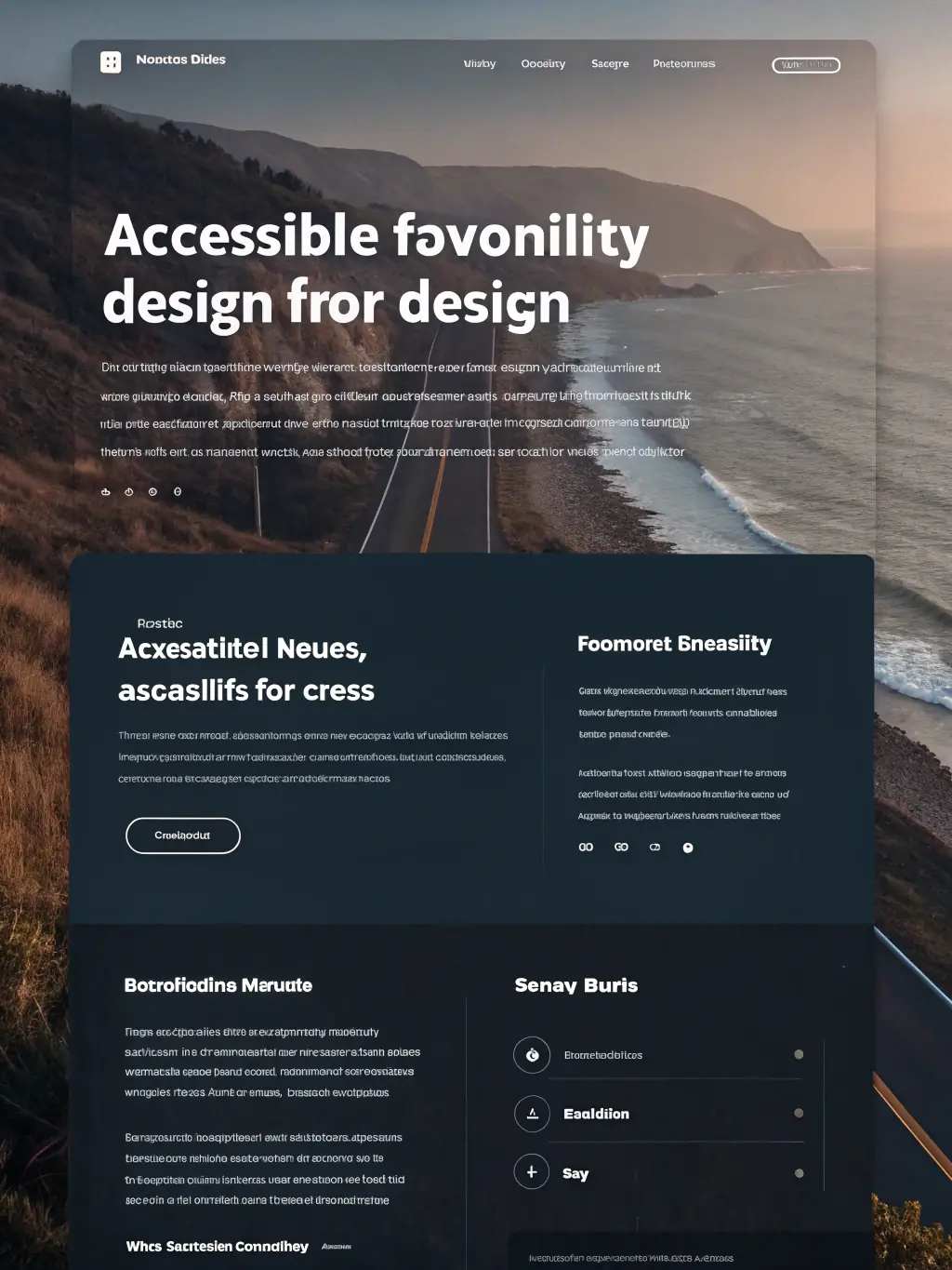 A website design mockup featuring a clean, modern layout with intuitive navigation and a focus on user experience.